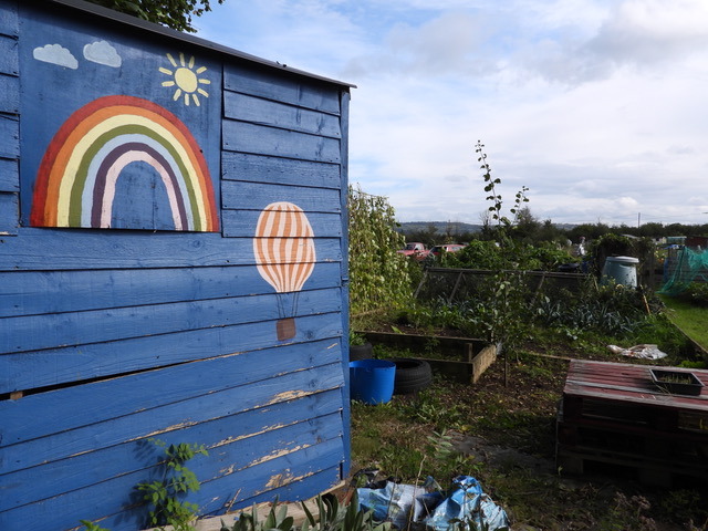 A wonderfully decorated shed!